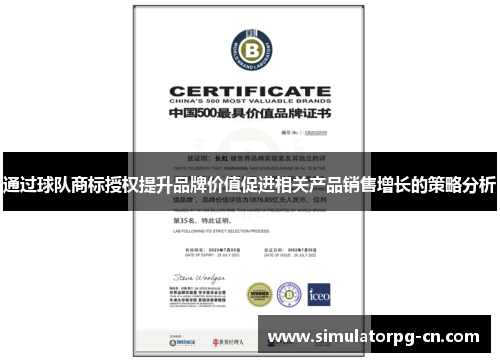 通过球队商标授权提升品牌价值促进相关产品销售增长的策略分析
